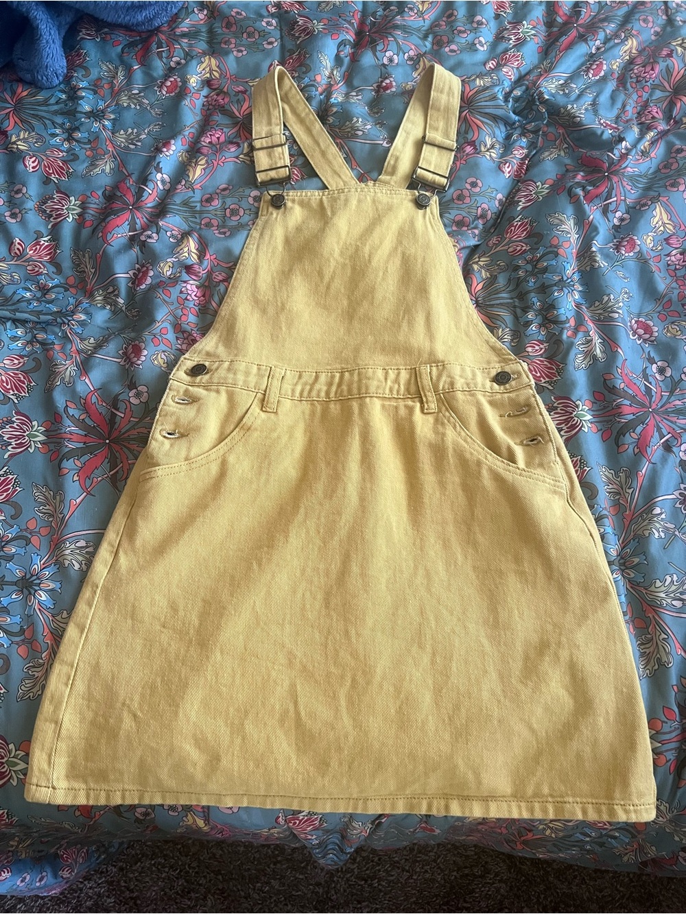 Sadie & Sage yellow overall dress size S